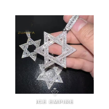Iced Out Baguette Rose Gold Plated Pendant