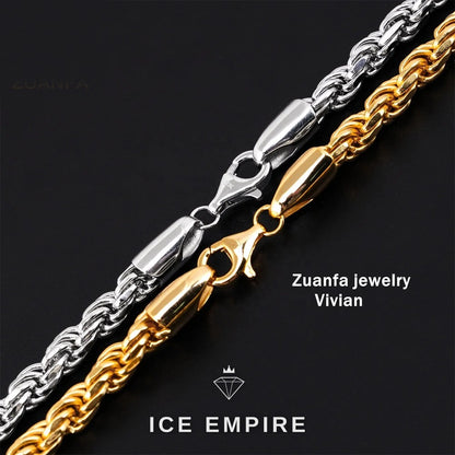 Iced Out Rose Gold Plated Moissanite Cuban Chain