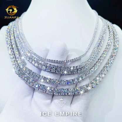 Iced Out Rose Gold Plated Moissanite Tennis Chain
