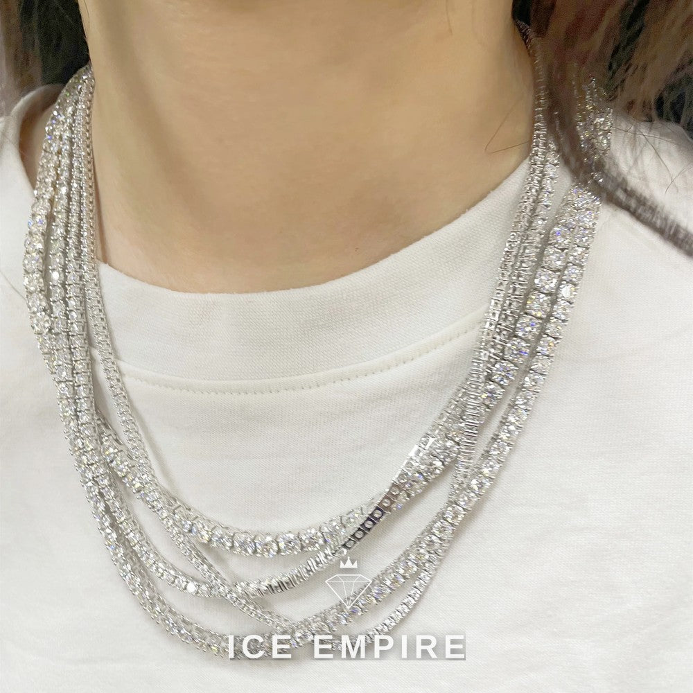 Iced Out Rose Gold Plated Moissanite Cuban Chain