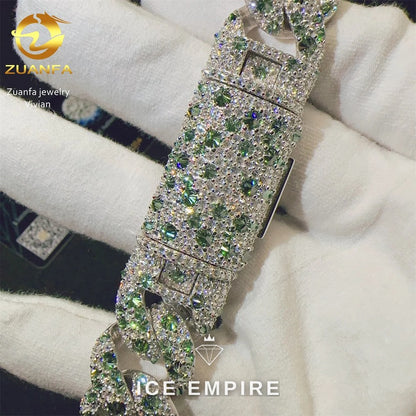 Iced Out Rose Gold Plated Moissanite Cuban Chain
