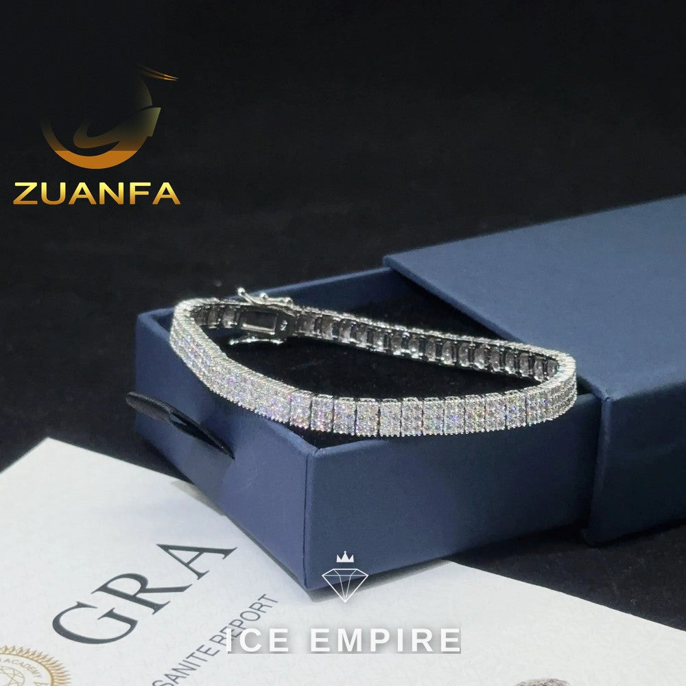 Iced Out Rose Gold Plated Moissanite Cuban Chain