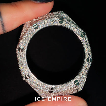Iced Out 925 Silver Moissanite Watch