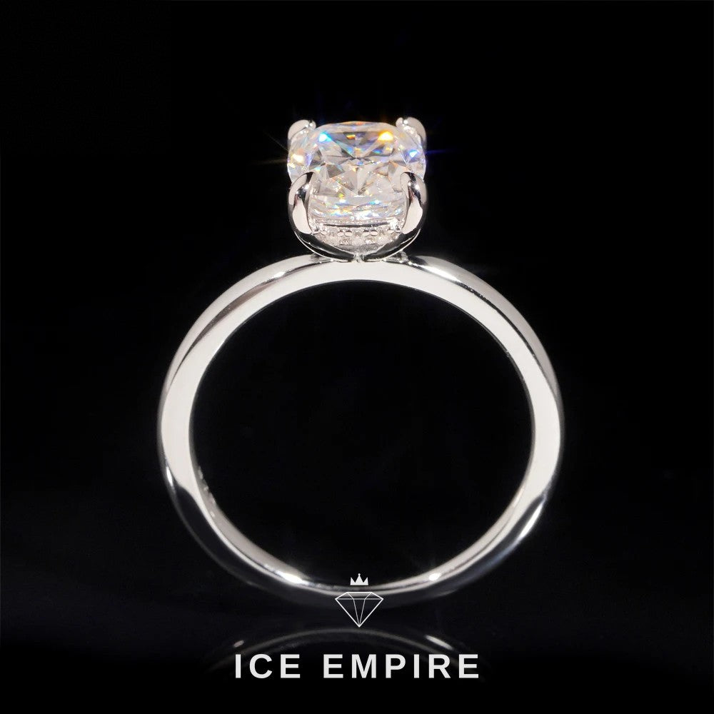 Iced Out 18K Gold Moissanite Wedding Band