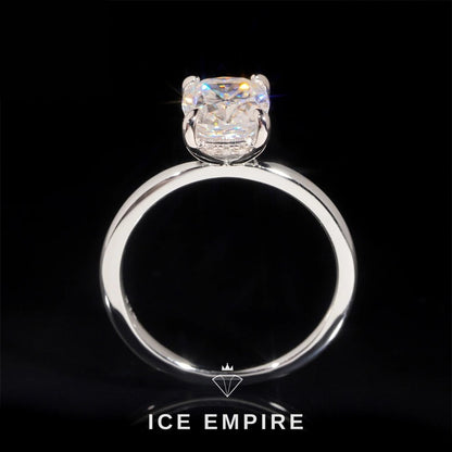 Iced Out 18K Gold Moissanite Wedding Band