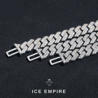 Iced Out Rose Gold Plated Lab Grown Diamond Cuban Chain