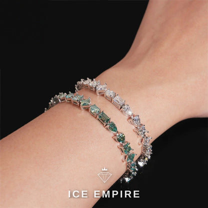 Iced Out 925 Silver Moissanite Tennis Bracelet