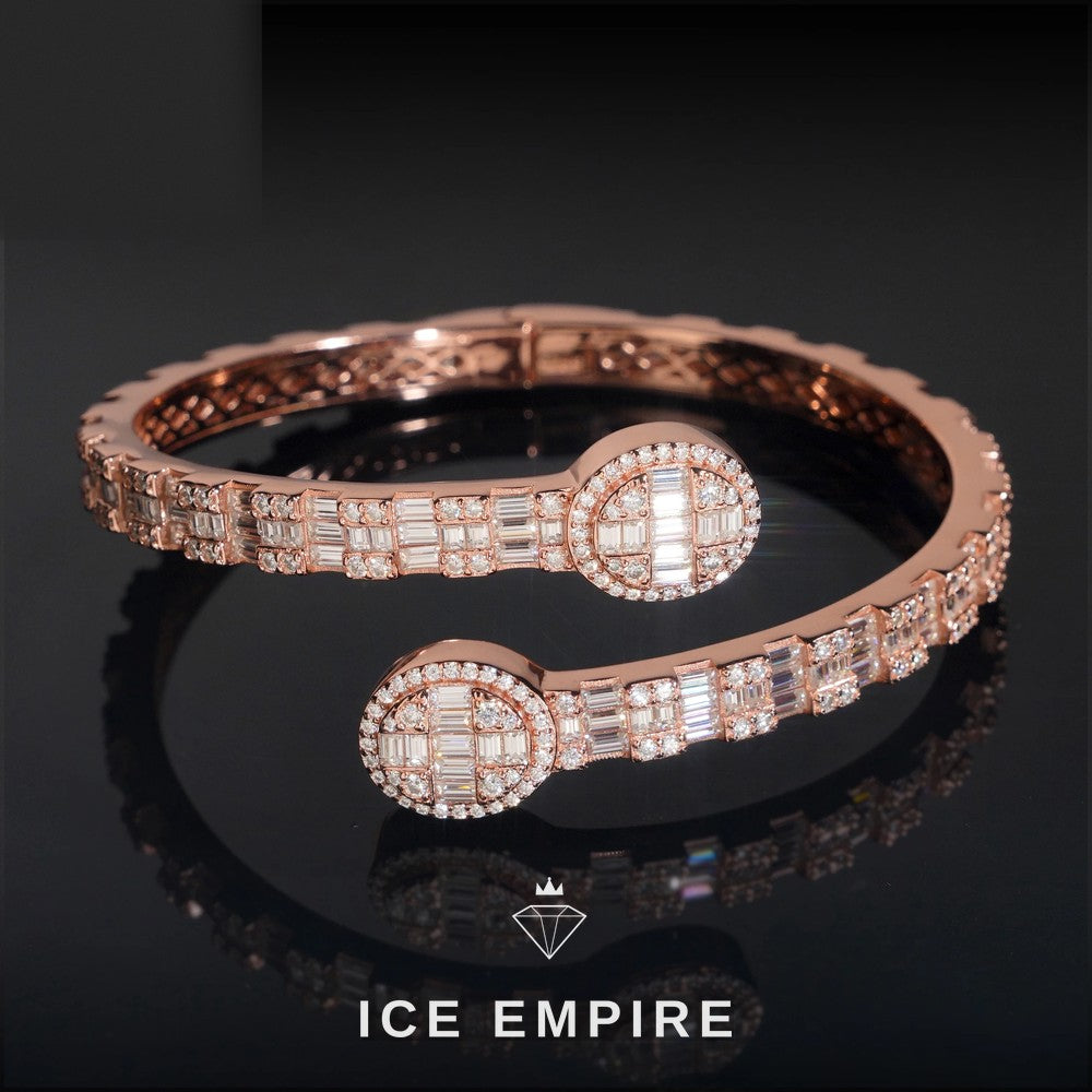 Iced Out Rose Gold Plated Moissanite Bracelet