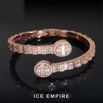 Iced Out Rose Gold Plated Moissanite Bracelet
