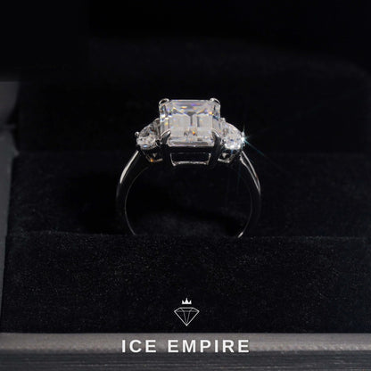 Iced Out 925 Silver Moissanite Wedding Band