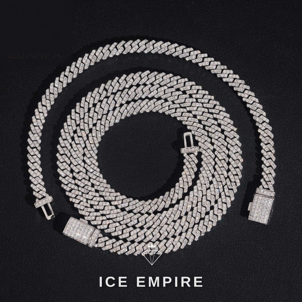 Iced Out Rose Gold Plated Moissanite Cuban Chain
