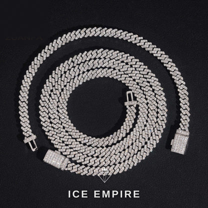 Iced Out Rose Gold Plated Moissanite Cuban Chain