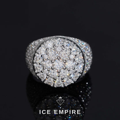 Iced Out Rose Gold Plated Moissanite Ring