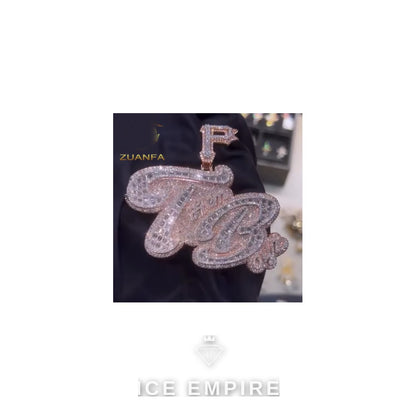 Iced Out Baguette Rose Gold Plated Cuban Chain