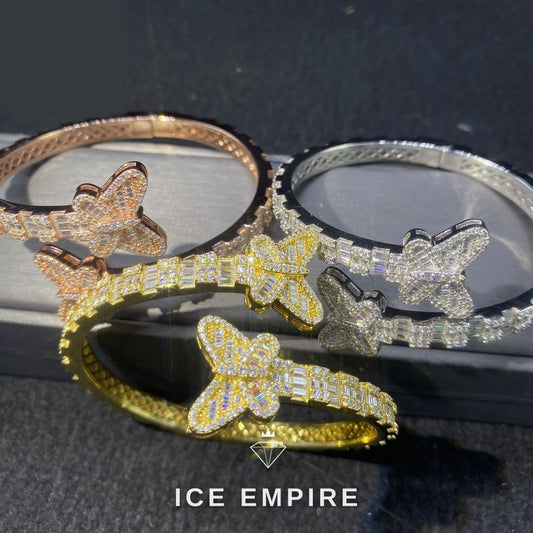 Iced Out Baguette 925 Silver Moissanite Bracelet