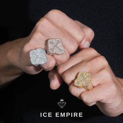 Iced Out Baguette 925 Silver Moissanite Ring