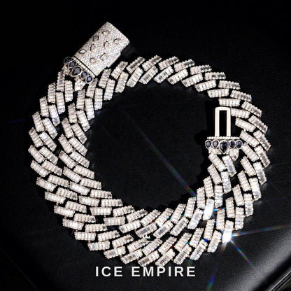 Iced Out Rose Gold Plated Moissanite Cuban Chain