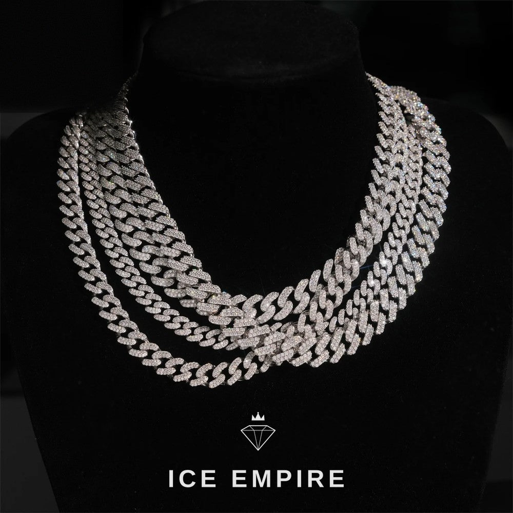 Iced Out Rose Gold Plated Moissanite Cuban Chain