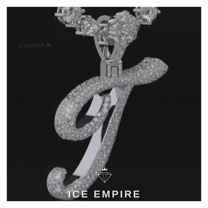 Iced Out Baguette 925 Silver Moissanite Pendant
