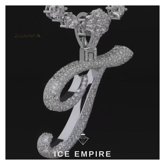 Iced Out Baguette 925 Silver Moissanite Pendant
