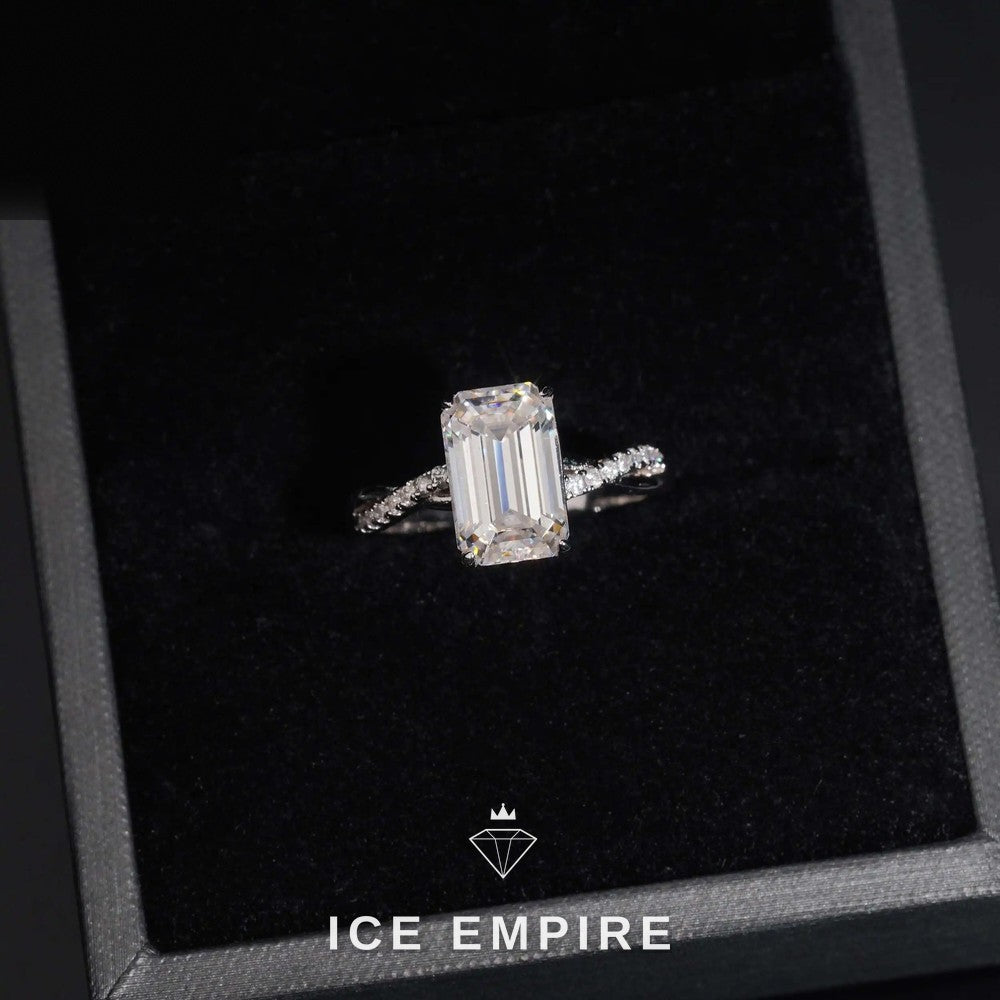 Iced Out Gold Plated Moissanite Wedding Band