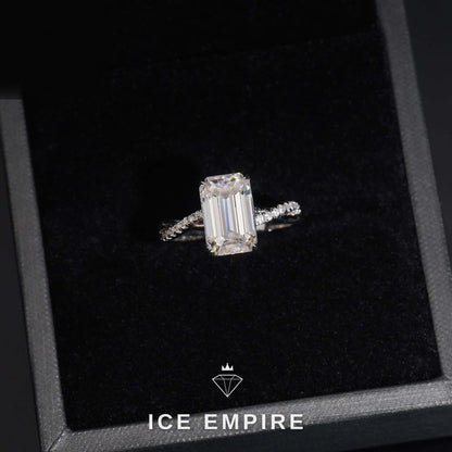 Iced Out Gold Plated Moissanite Wedding Band