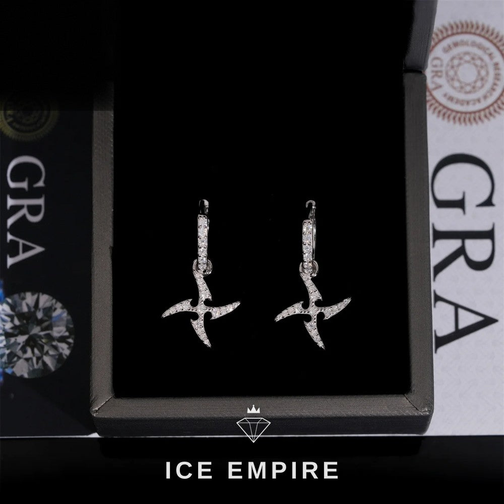 Iced Out 925 Silver Moissanite Earrings