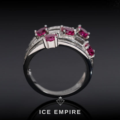 Iced Out 925 Silver Moissanite Ring