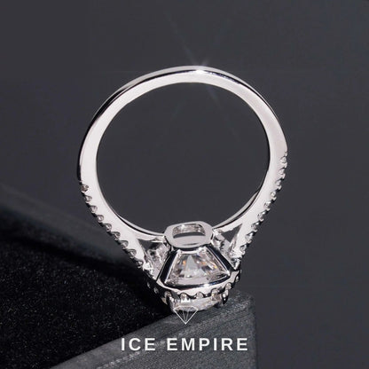 Iced Out Cluster Gold Plated Moissanite Wedding Band
