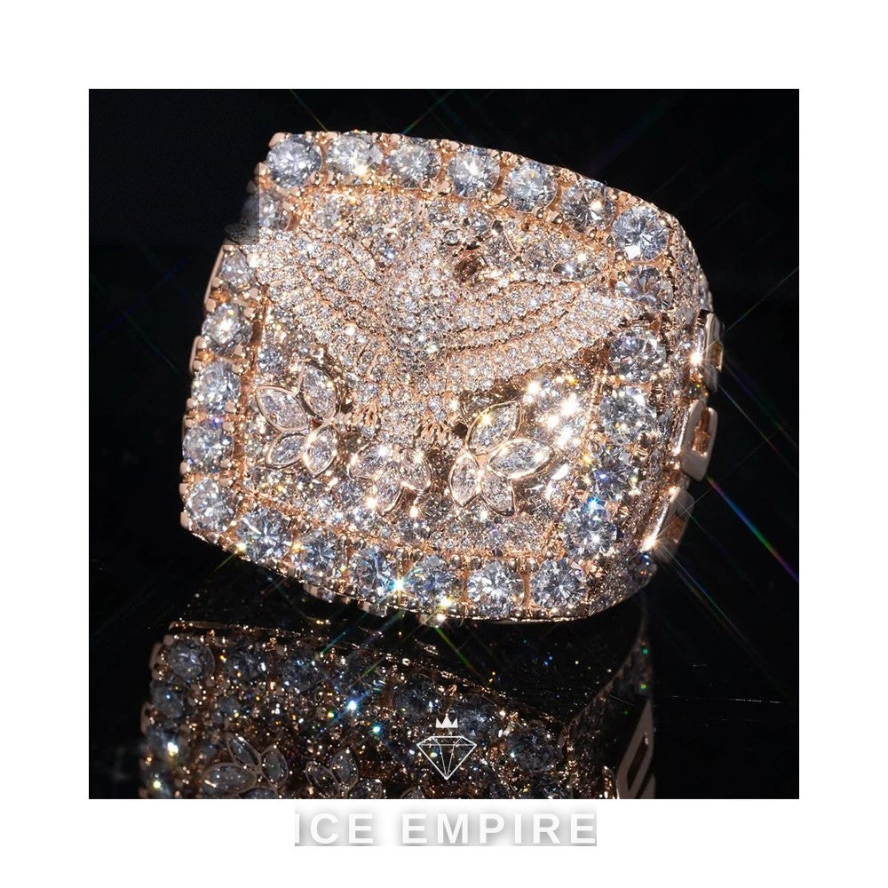 Iced Out Gold Plated Moissanite Ring