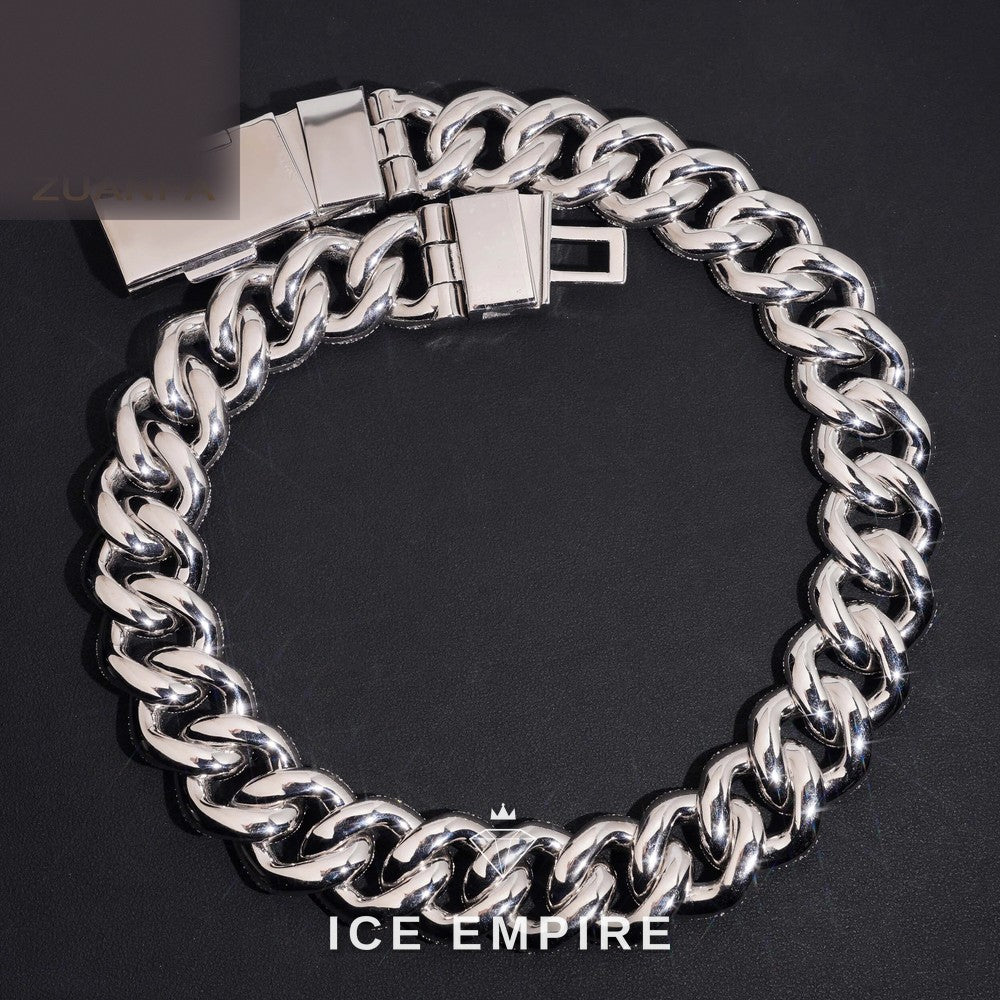 Iced Out Rose Gold Plated Moissanite Cuban Chain
