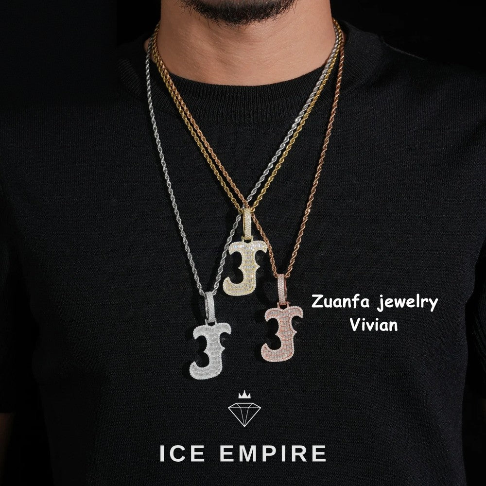 Iced Out 925 Silver Pendant