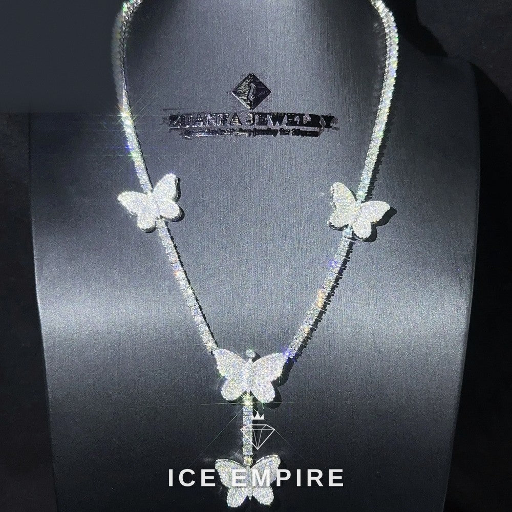 Iced Out Rose Gold Plated Moissanite Cuban Chain