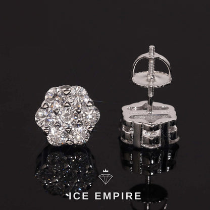 Iced Out Rose Gold Plated Lab Grown Diamond Earrings