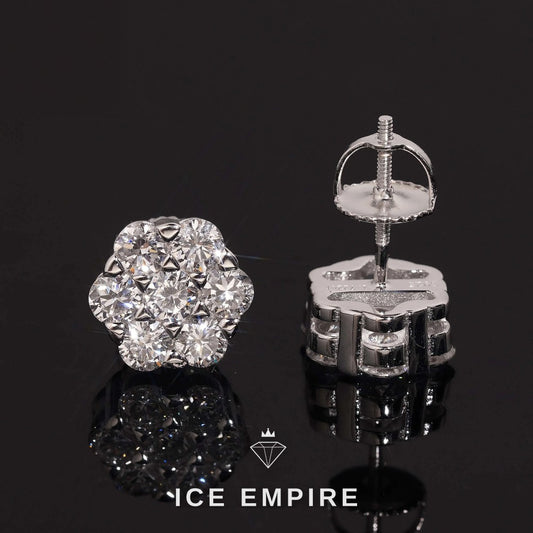 Iced Out Rose Gold Plated Lab Grown Diamond Earrings