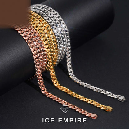 Iced Out Rose Gold Plated Cuban Chain