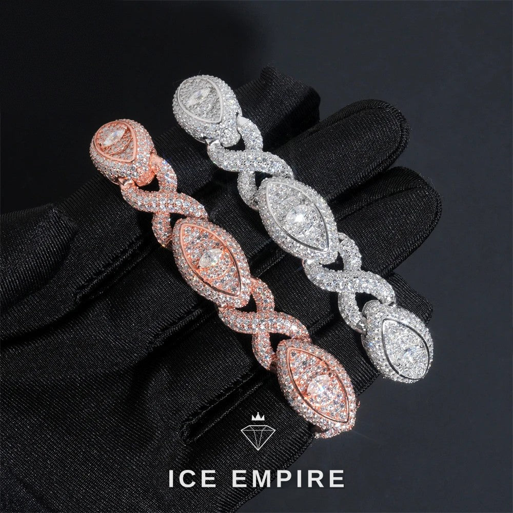 Iced Out 925 Silver Moissanite Cuban Chain