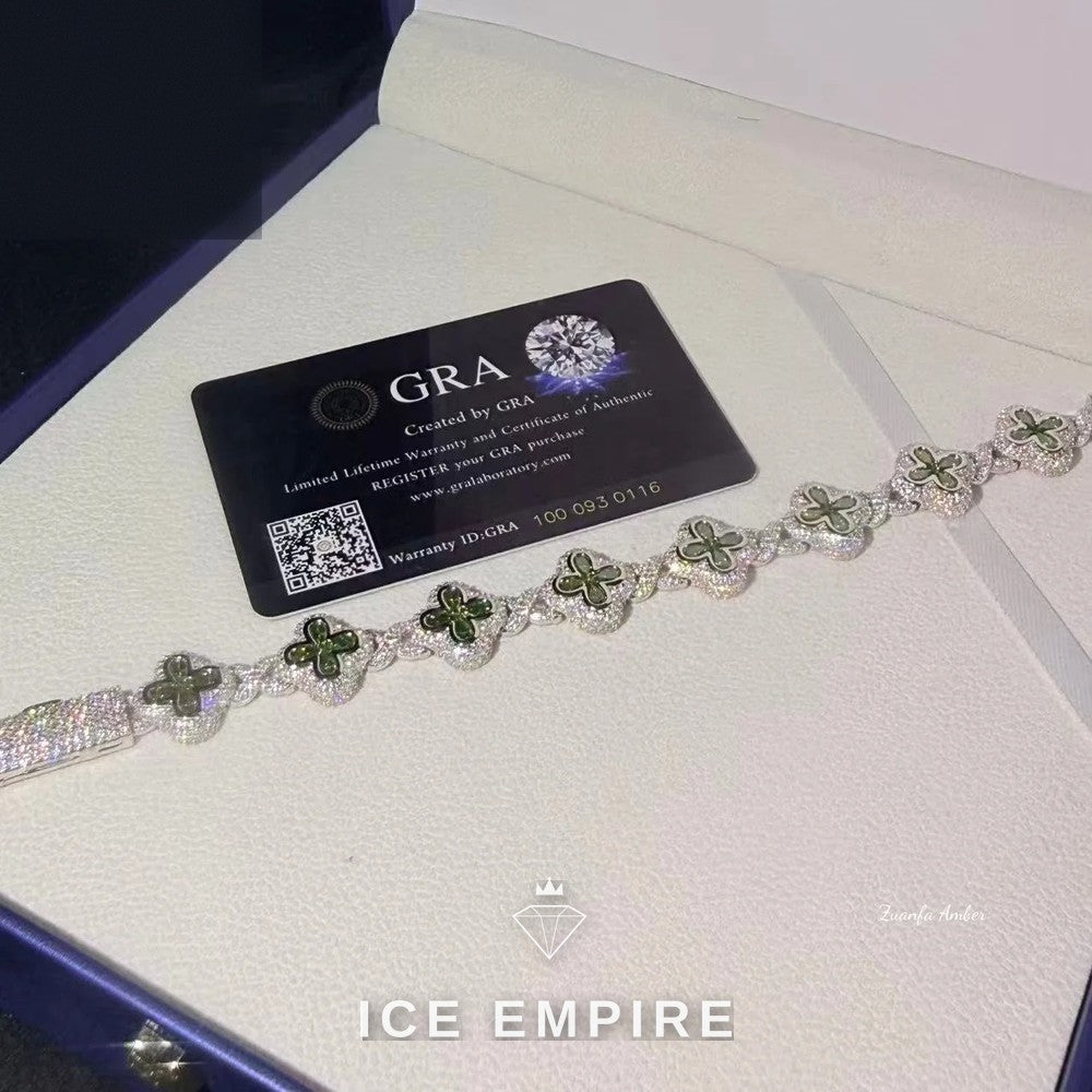 Iced Out 9K Gold Moissanite Cuban Chain