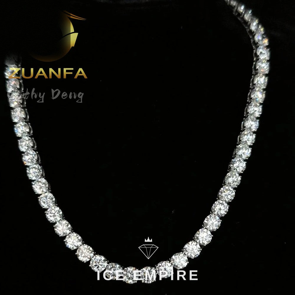 Iced Out 925 Silver Lab Grown Diamond Cuban Chain