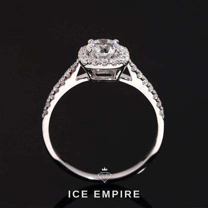 Iced Out 18K Gold Lab Grown Diamond Engagement Ring