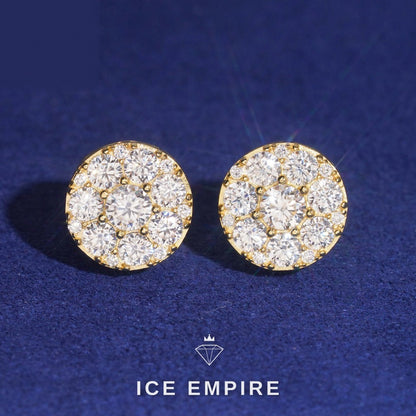 Iced Out Gold Plated Moissanite Earrings