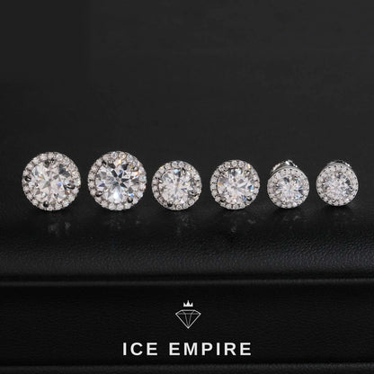 Iced Out 925 Silver Moissanite Earrings