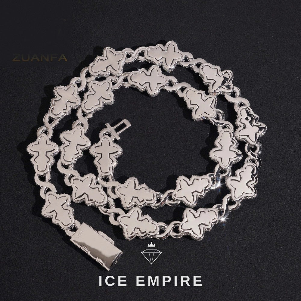 Iced Out Rose Gold Plated Moissanite Cuban Chain