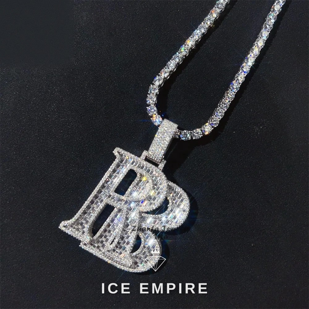 Iced Out 925 Silver Pendant