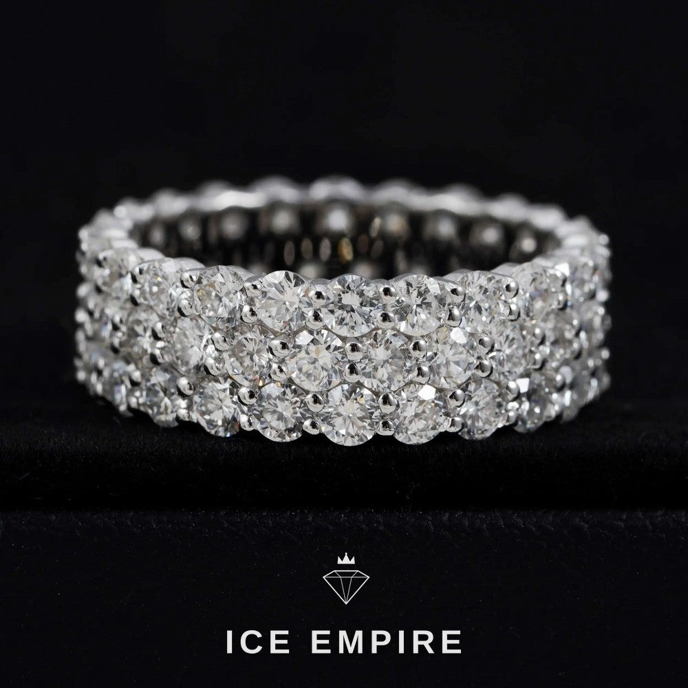 Iced Out 925 Silver Lab Grown Diamond Ring