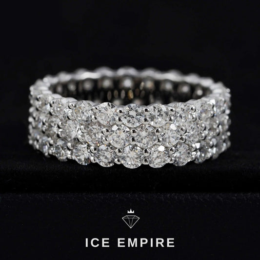 Iced Out 925 Silver Lab Grown Diamond Ring
