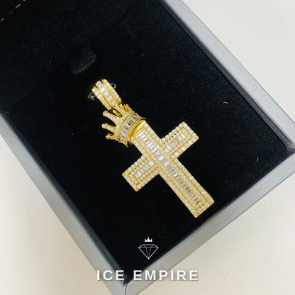 Iced Out Baguette 925 Silver Moissanite Pendant
