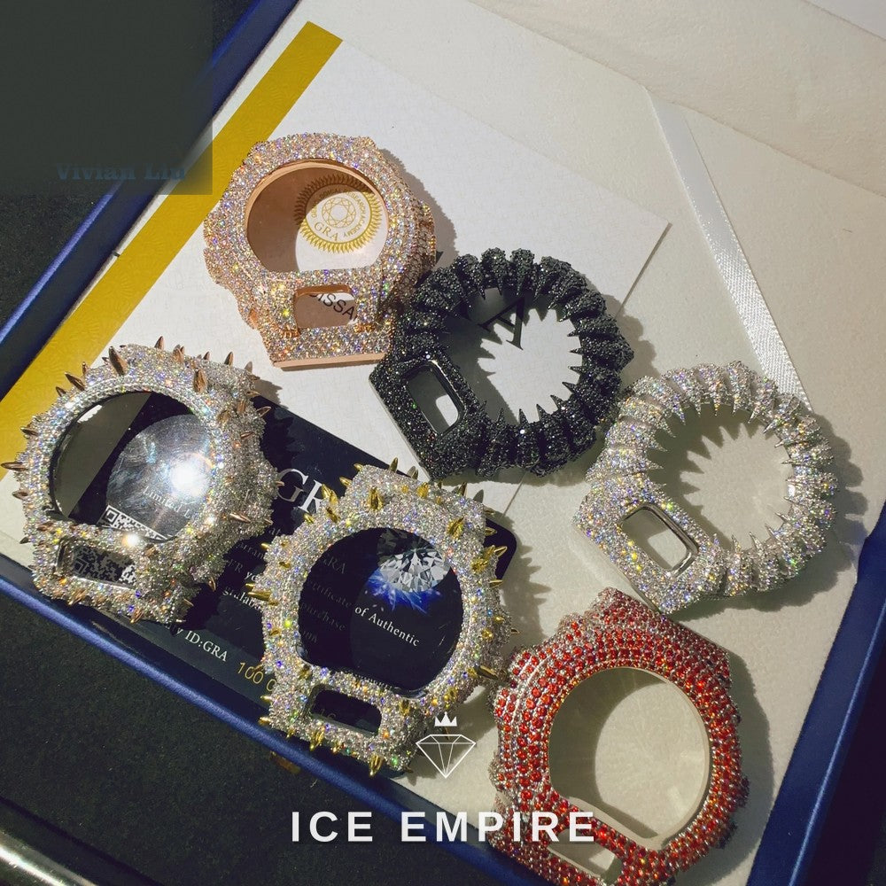 Iced Out 925 Silver Moissanite Watch