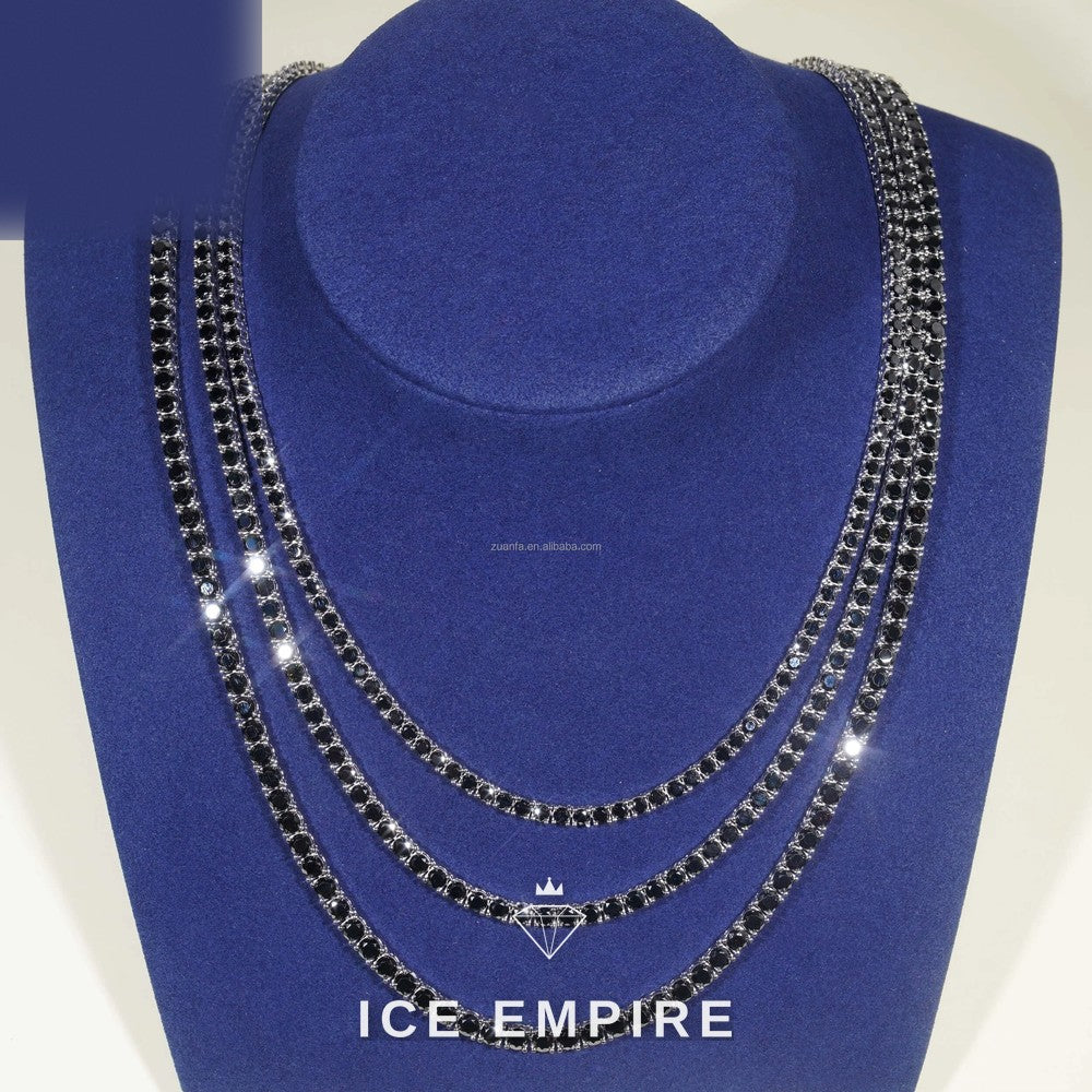 Iced Out 925 Silver Moissanite Cuban Chain