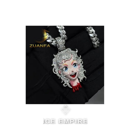 Iced Out Rose Gold Plated Moissanite Pendant